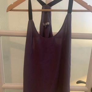 Naked Zebra black and purple tank top